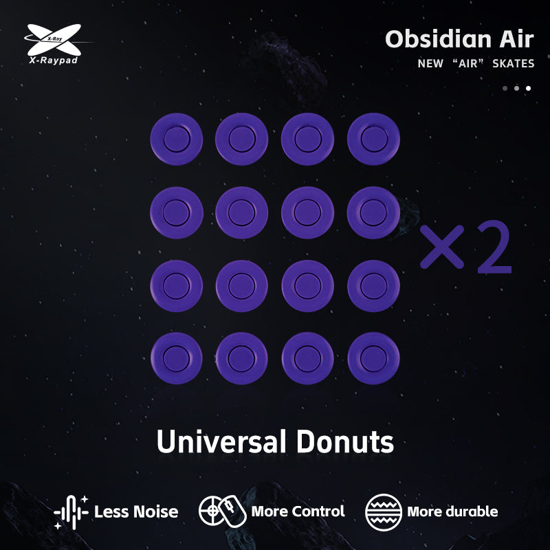 Xraypad Obsidian Air Mouse Skates – Universal Donuts Less Noise