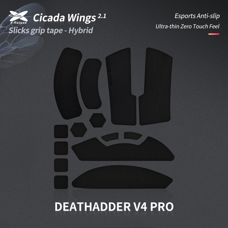 X-Raypad Cicada Wings V2 Slicks Grip Tape for Razer DeathAdder V4 Pro