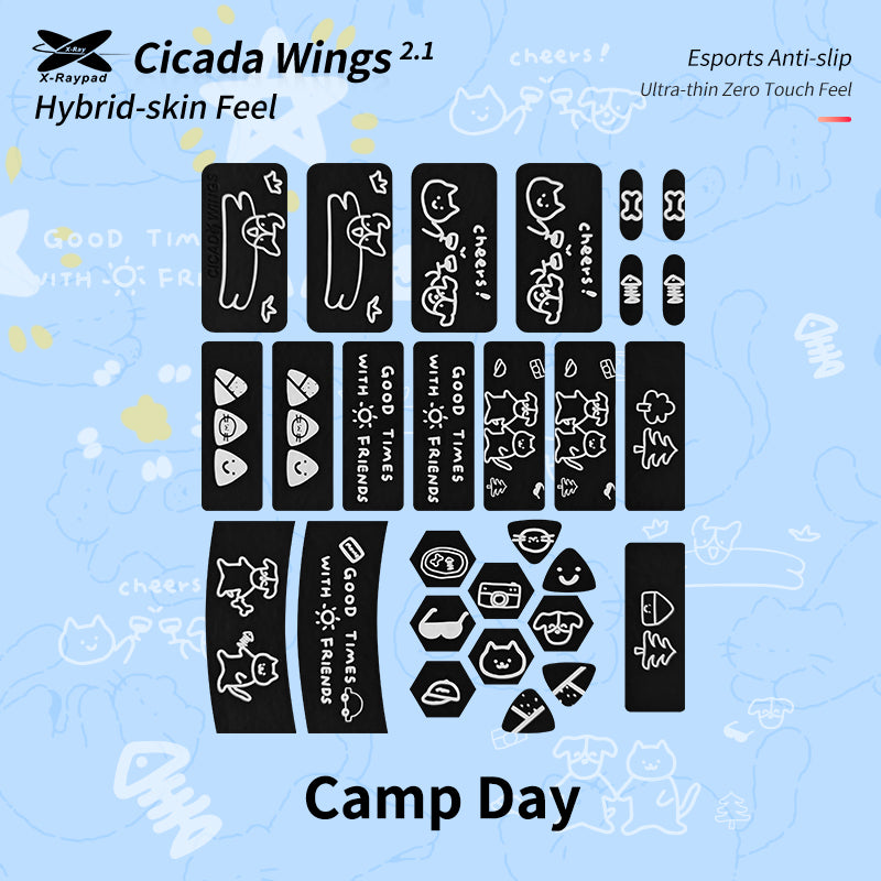 X-Raypad Cicada Wings v2 Camp Day Universal Pre-cut Grips