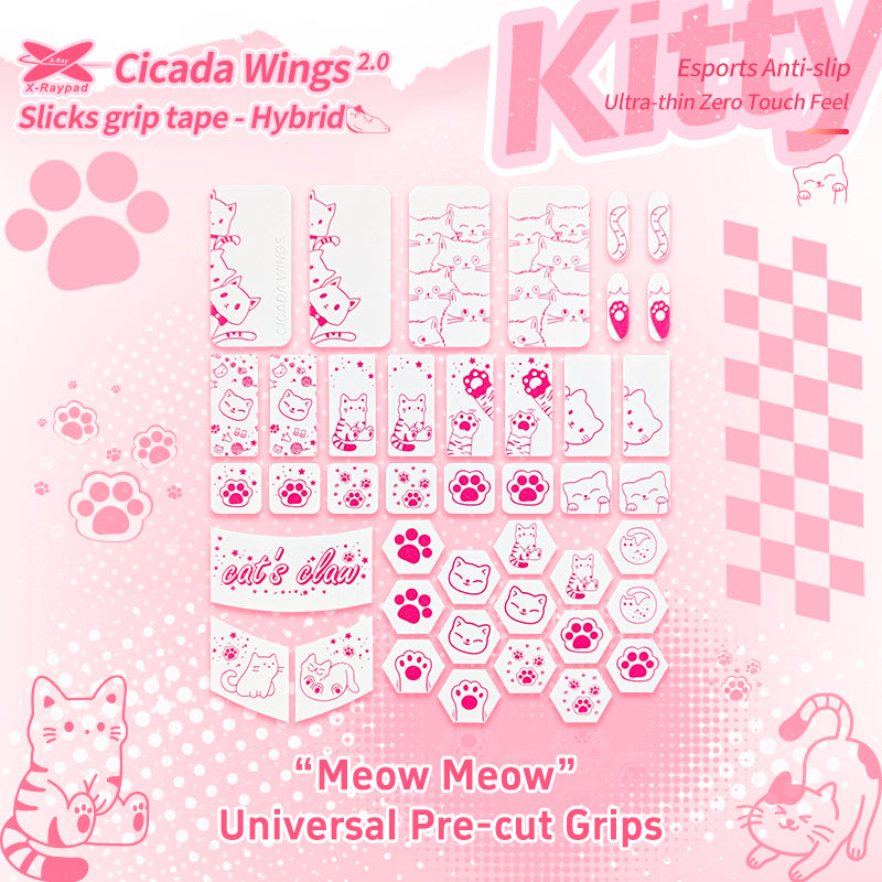 Xraypad Cicada Wings Kitty Universal Pre-cut Grips