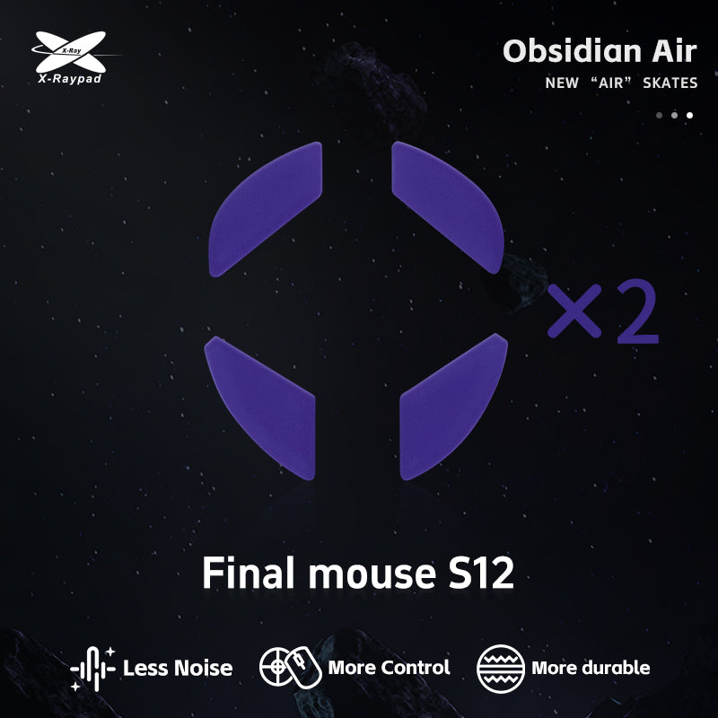 Xraypad Obsidian Air Mouse Skates – Final Mouse S12