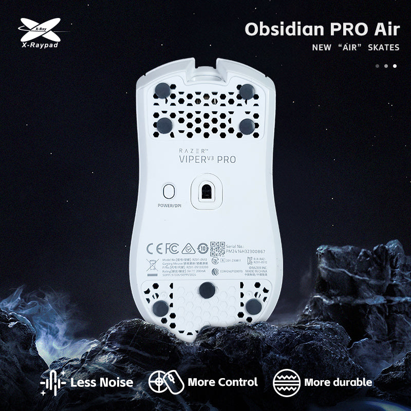 X-Raypad Obsidian PRO Air U-PE Universal Dot Mouse Skates – Less Noise