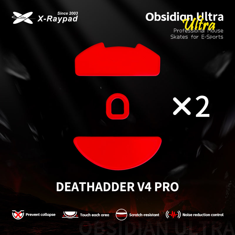 X-Raypad Obsidian Ultra Series Mouse Skates for RAZER DEATHADDER V4 PRO