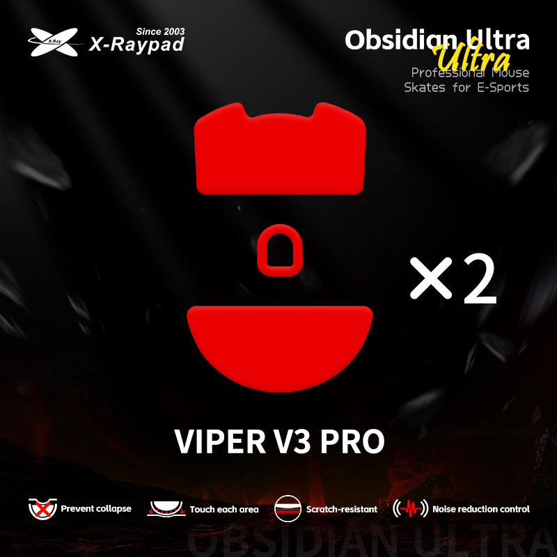 X-Raypad Obsidian Ultra Series Mouse Skates for Razer Viper V3 Pro