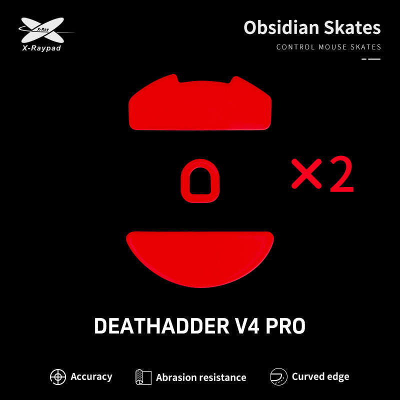 X-Raypad Obsidian Skates for Razer DeathAdder V4 Pro