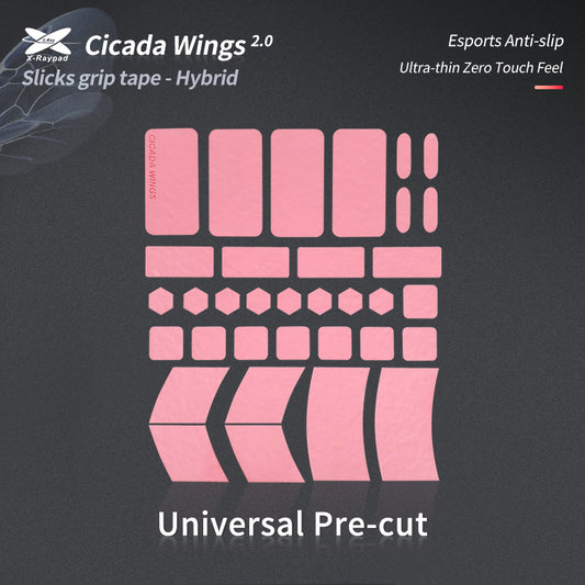 Cicada Wings V2 Slicks Universal Pre-cut Grip Tape-Pink