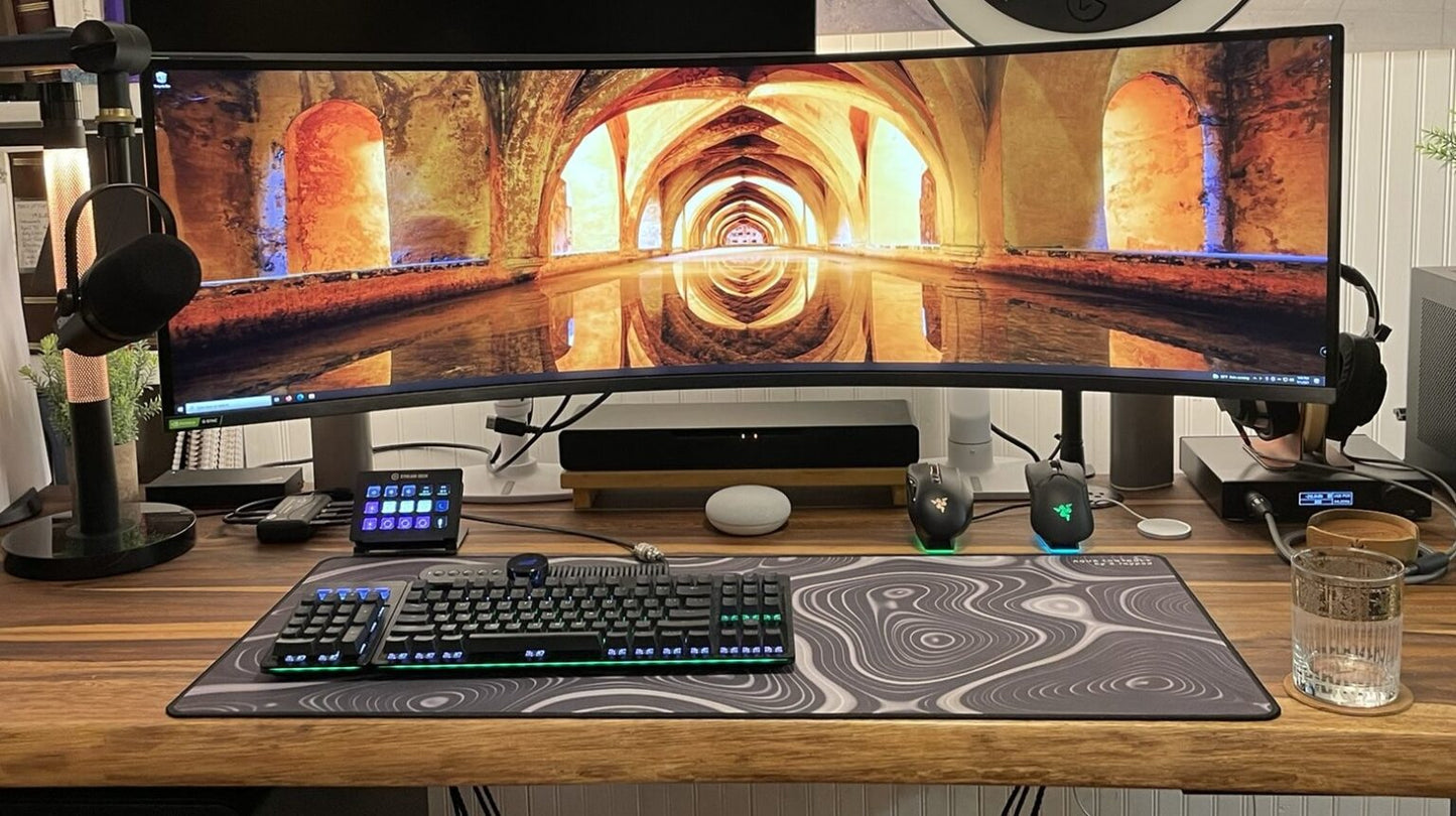X-Raypad Aqua Control Plus Gaming Mouse Pad - Black and Grey Strata