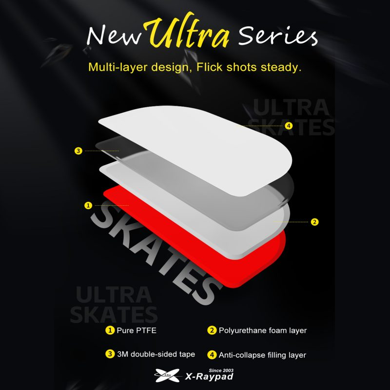 X-Raypad Obsidian Ultra Series Mouse Skates for PRO X SUPERLIGHT 2C