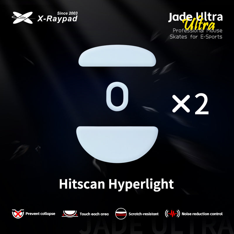 X-Raypad Jade Ultra Series Mouse Skates for Hitscan Hyperlight