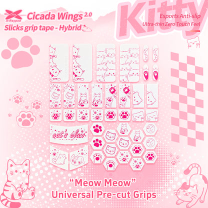 Xraypad Cicada Wings Kitty Universal Pre-cut Grips