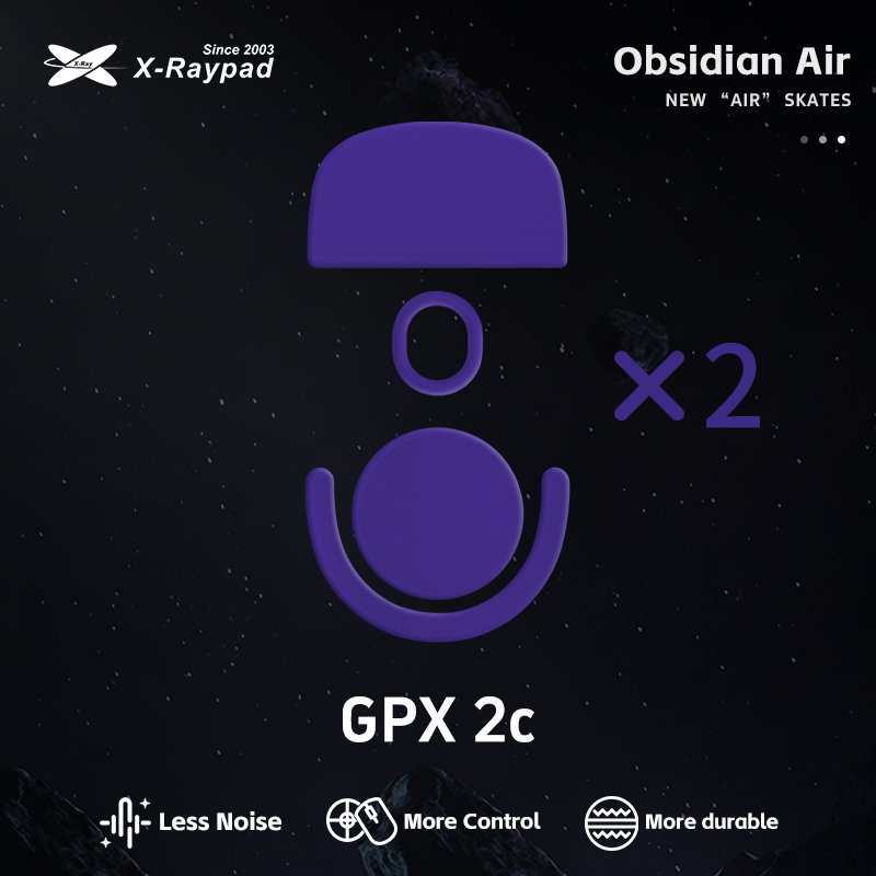 X-Raypad Obsidian Air Mouse Skates for Logitech PRO X SUPERLIGHT 2C