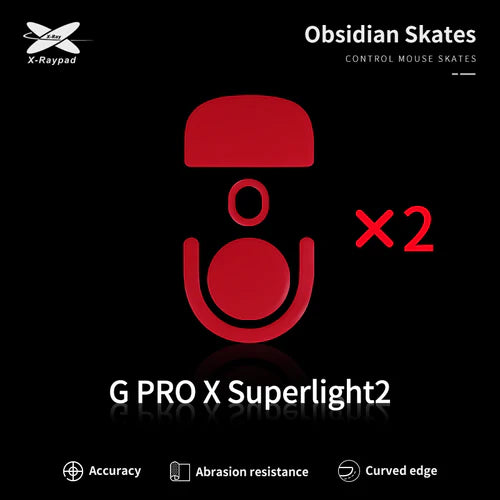 Obsidian Control Skates - Logitech G Pro X Superlight 2 | X2 SUPERSTRIKE