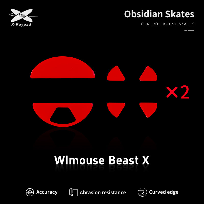 Xraypad Obsidian Skates for BEAST X Wireless Gaming Mouse – WLmouse