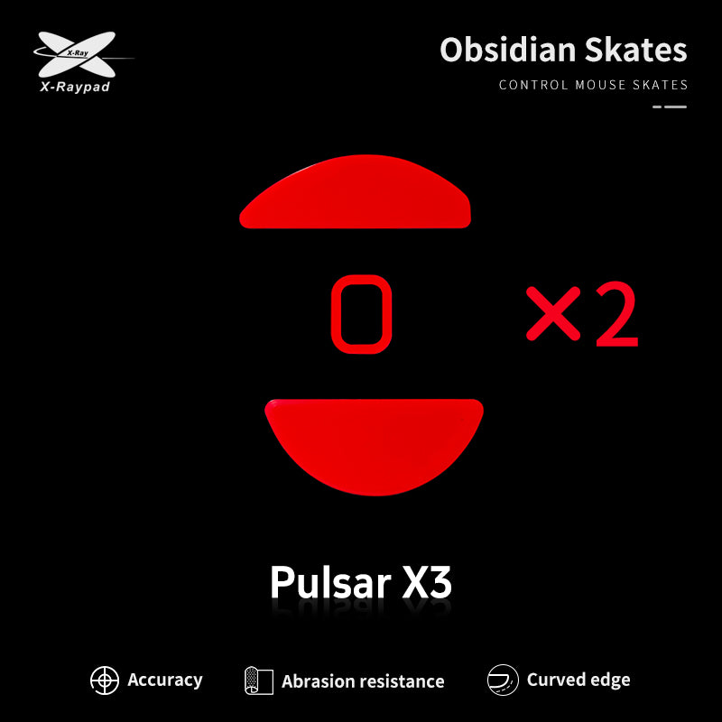 X-Raypad Obsidian Skates for Pulsar X3 Wireless Gaming Mouse