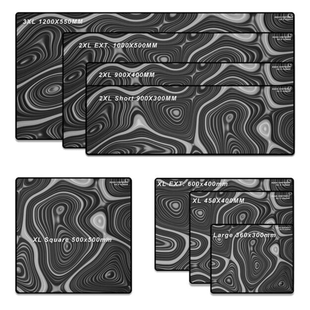 X-Raypad Aqua Control Plus Gaming Mouse Pad - Black and Grey Strata